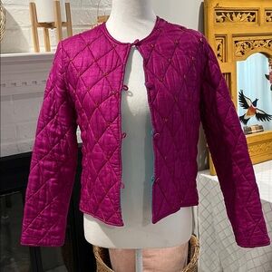 Elegant Fuchsia Quilted Jacket